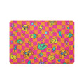 Colorful Pet Food Mat – Neon Cats, Dogs & Fish